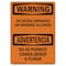 Signmission OSHA Warning Sign, 7" Height, Rigid Plastic, No Eating Drinking Or Smoking Bilingual, Landscape OS-WS-P-710-L-12705 - alternate 1